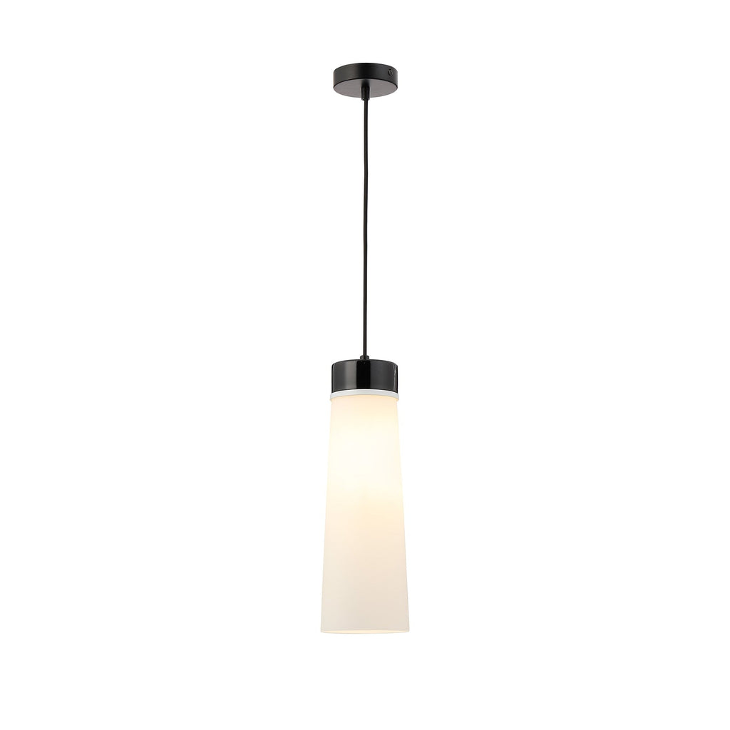 NLK15649 Raibon 1 Light Pendant Black Marble Opal
