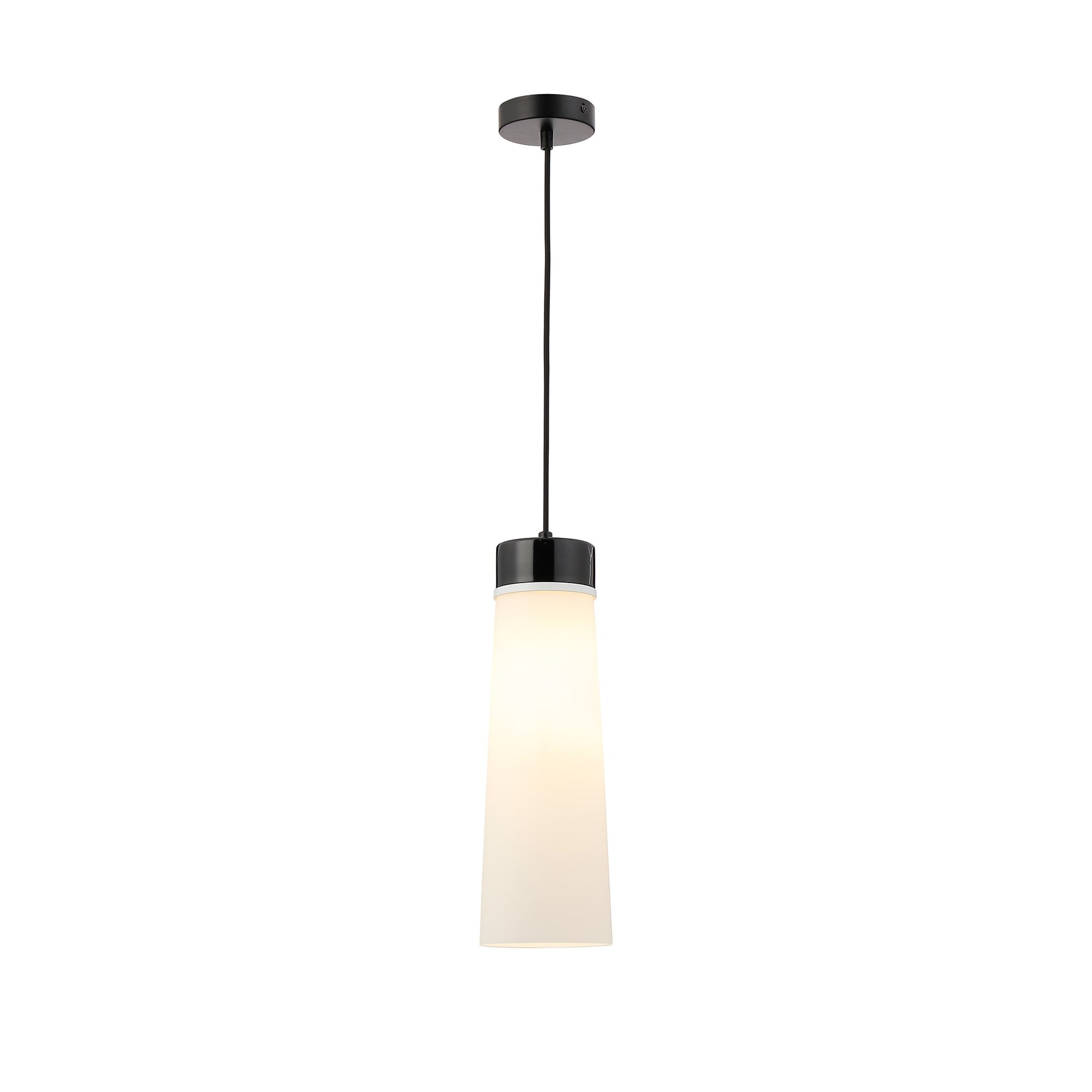 NLK15649 Raibon 1 Light Pendant Black Marble Opal