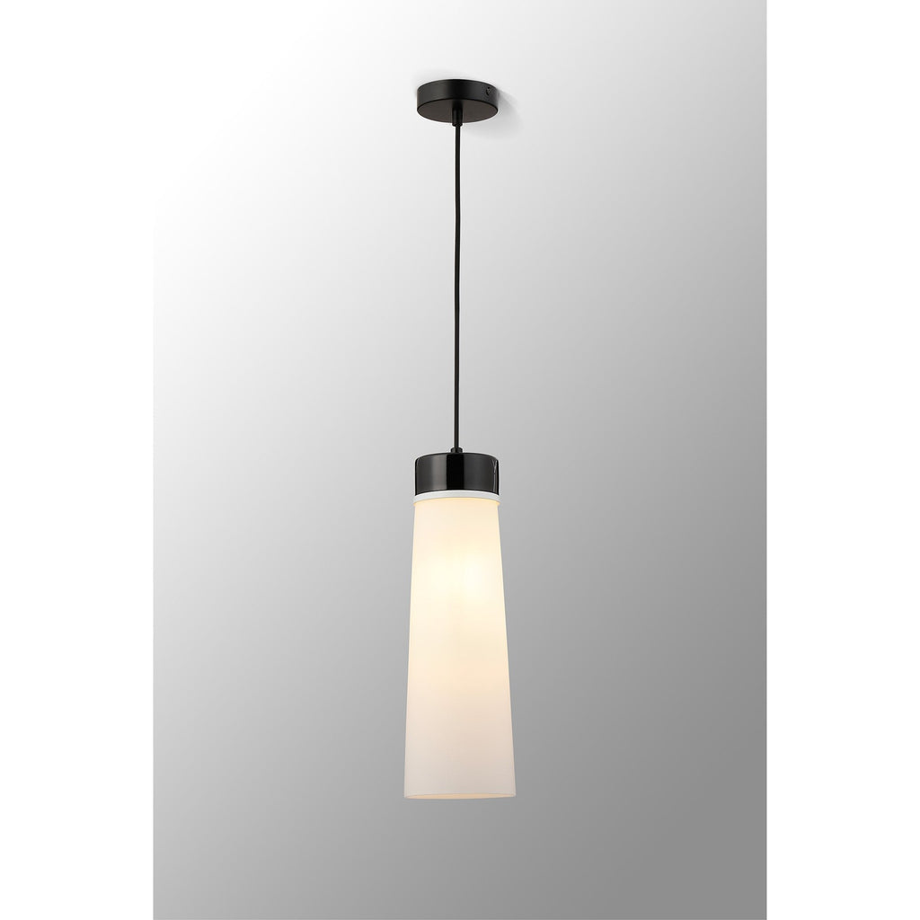 NLK15649 Raibon 1 Light Pendant Black Marble Opal