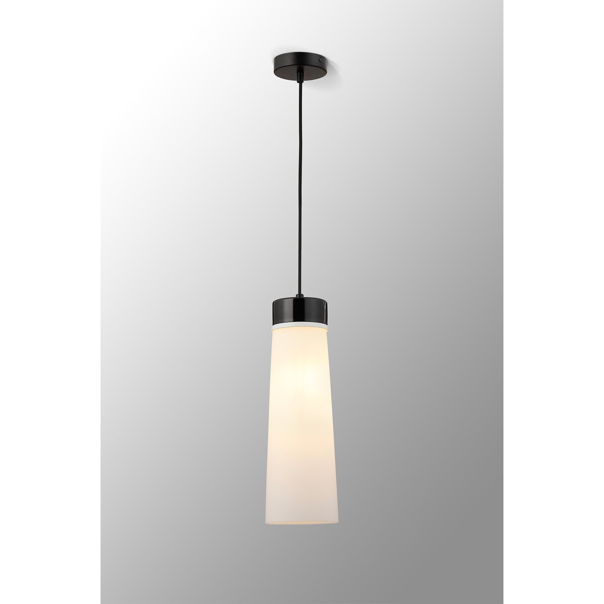 NLK15649 Raibon 1 Light Pendant Black Marble Opal