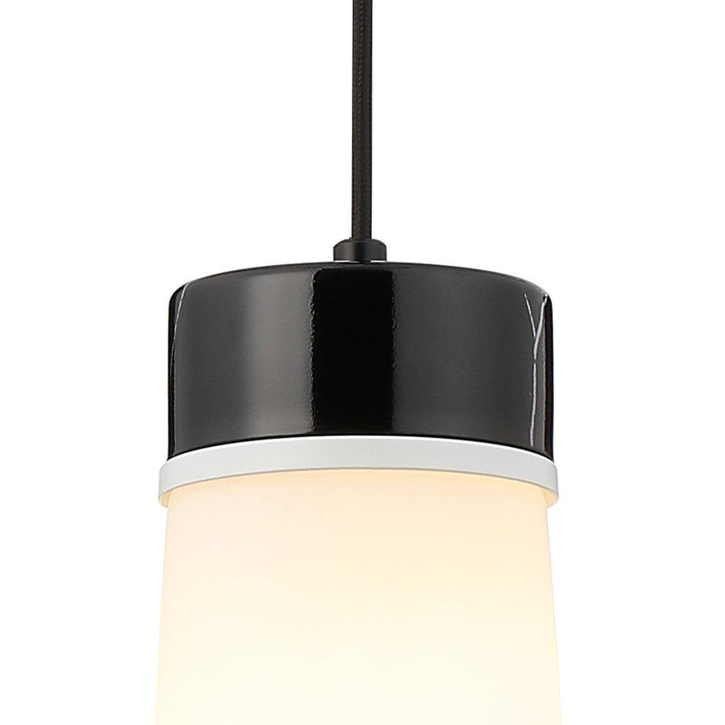 NLK15649 Raibon 1 Light Pendant Black Marble Opal