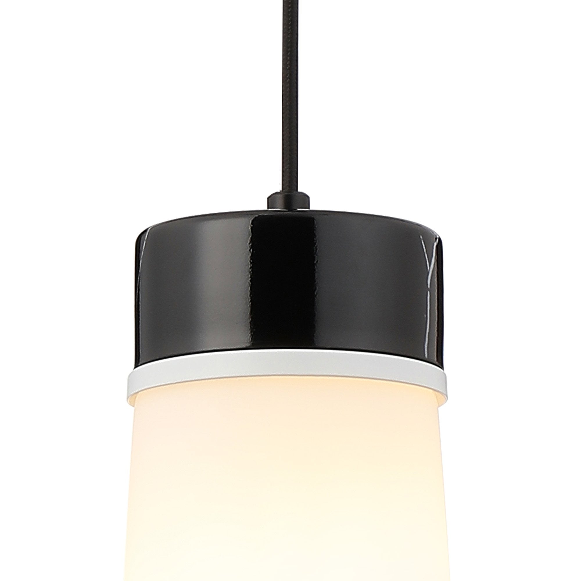 NLK15649 Raibon 1 Light Pendant Black Marble Opal