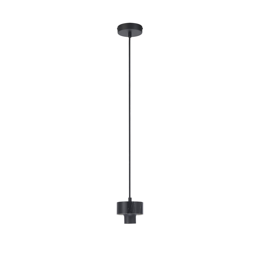 NLK15649 Raibon 1 Light Pendant Black Marble Opal