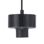 NLK15649 Raibon 1 Light Pendant Black Marble Opal