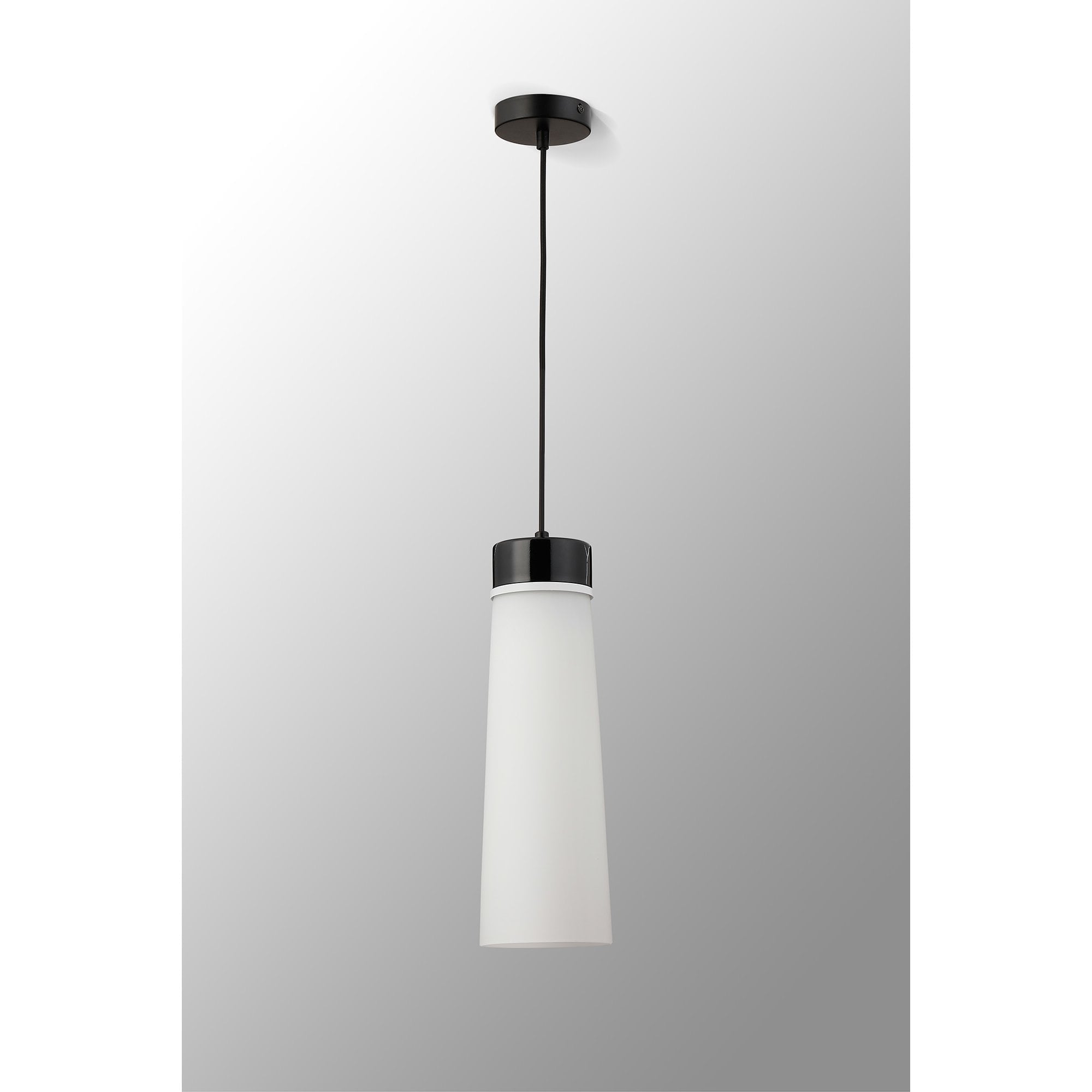 NLK15649 Raibon 1 Light Pendant Black Marble Opal