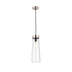 NLK15659 Raibon 1 Light Pendant Satin Nickel Clear
