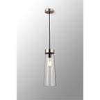 NLK15659 Raibon 1 Light Pendant Satin Nickel Clear