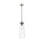 NLK15659 Raibon 1 Light Pendant Satin Nickel Clear