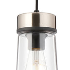 NLK15659 Raibon 1 Light Pendant Satin Nickel Clear
