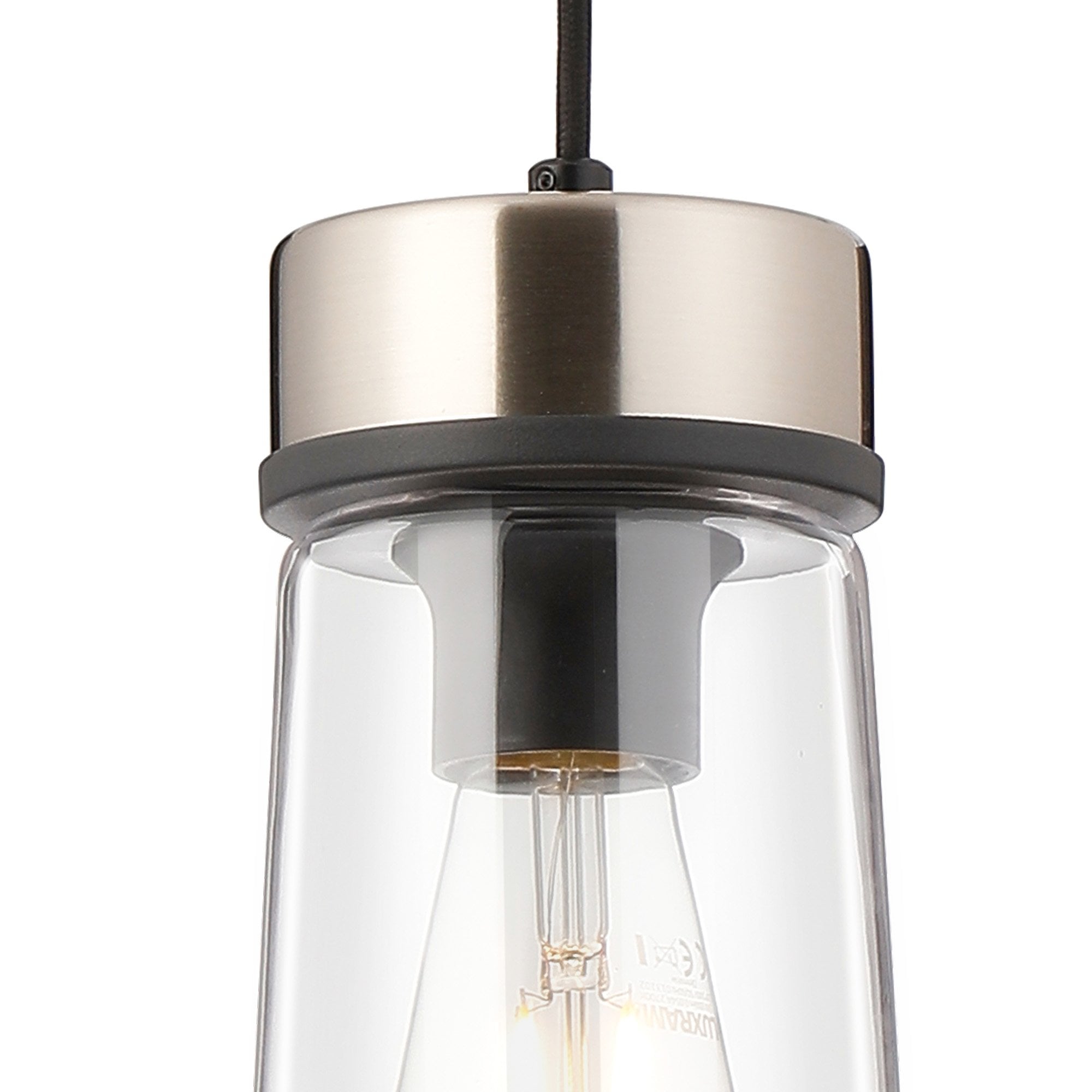 NLK15659 Raibon 1 Light Pendant Satin Nickel Clear