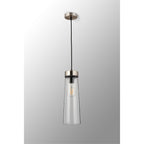 NLK15659 Raibon 1 Light Pendant Satin Nickel Clear