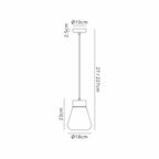 NLK15669 Raibon 1 Light Pendant Aged Pewter Smoke