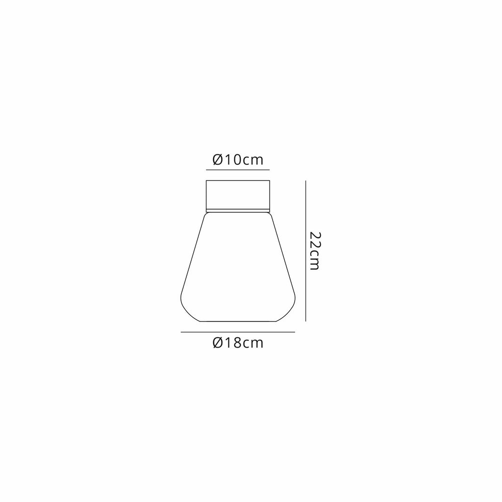 NLK15679 Raibon 1 Light Ceiling Light Matt Black Smoke