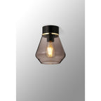 NLK15679 Raibon 1 Light Ceiling Light Matt Black Smoke