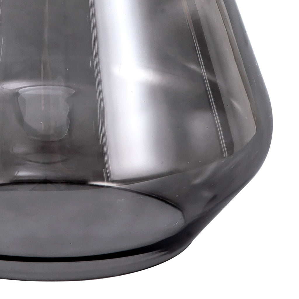 NLK15679 Raibon 1 Light Ceiling Light Matt Black Smoke