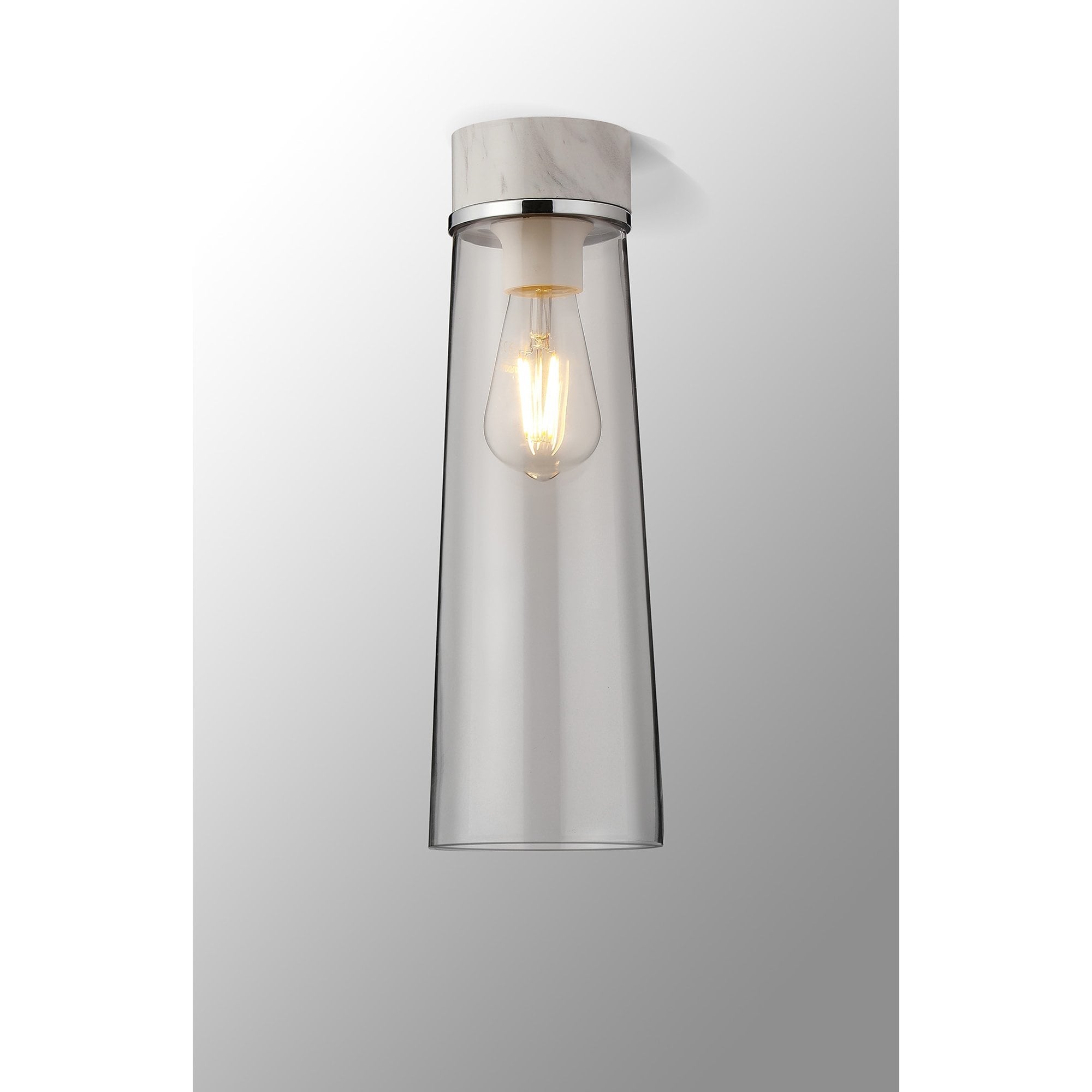 NLK15689 Raibon 1 Light Ceiling Light White Marble Clear