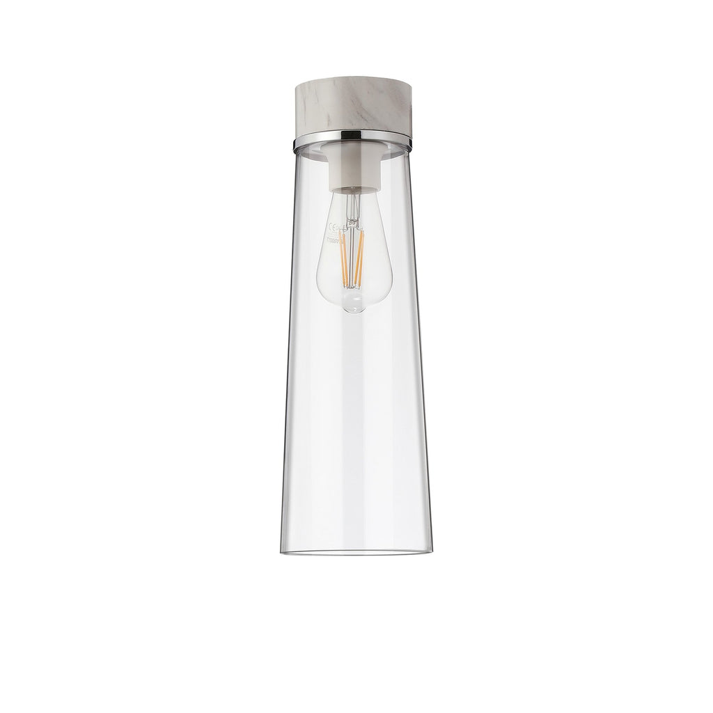 NLK15689 Raibon 1 Light Ceiling Light White Marble Clear