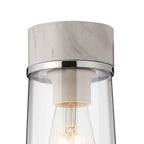 NLK15689 Raibon 1 Light Ceiling Light White Marble Clear