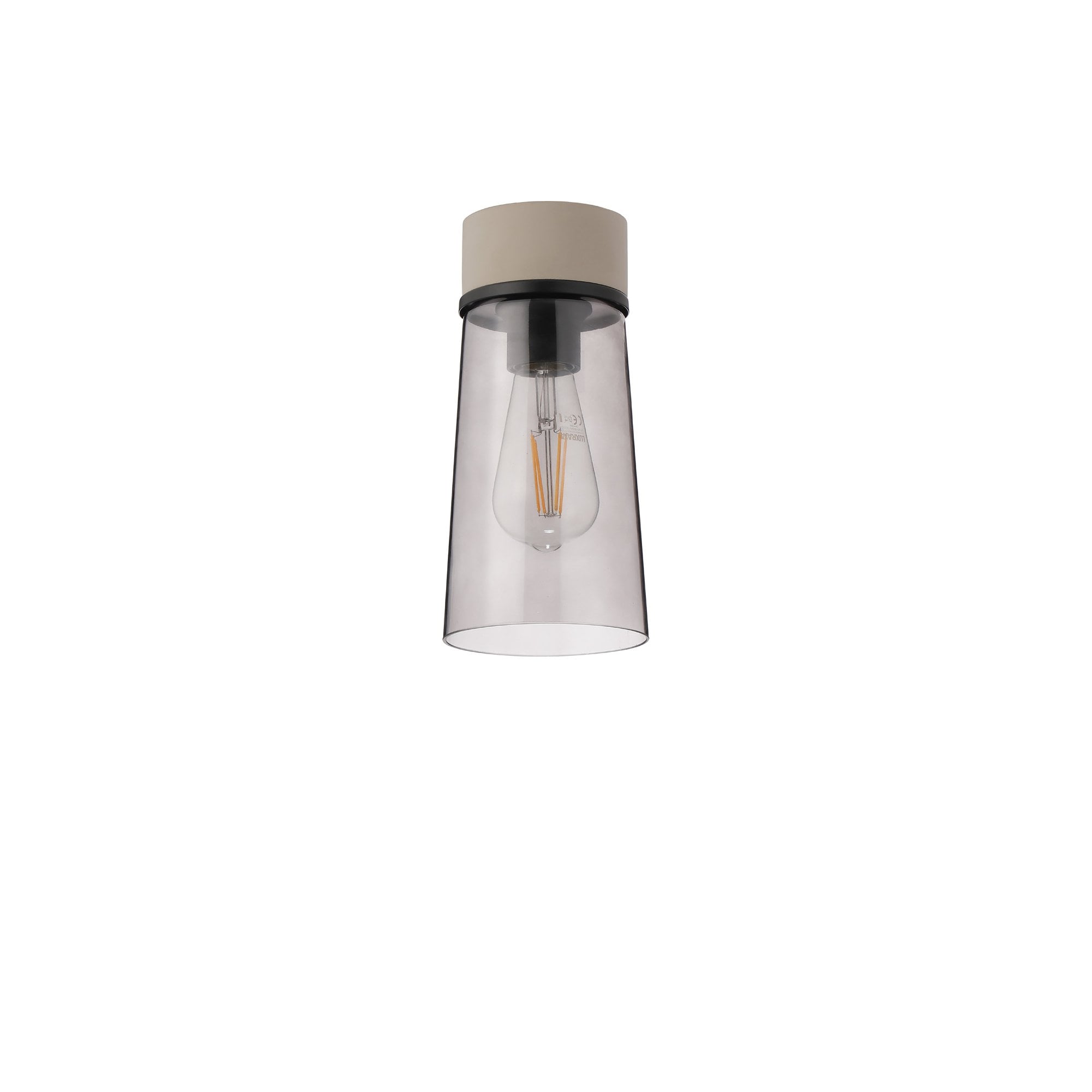 NLK15709 Raibon 1 Light Ceiling Light Concrete Smoke