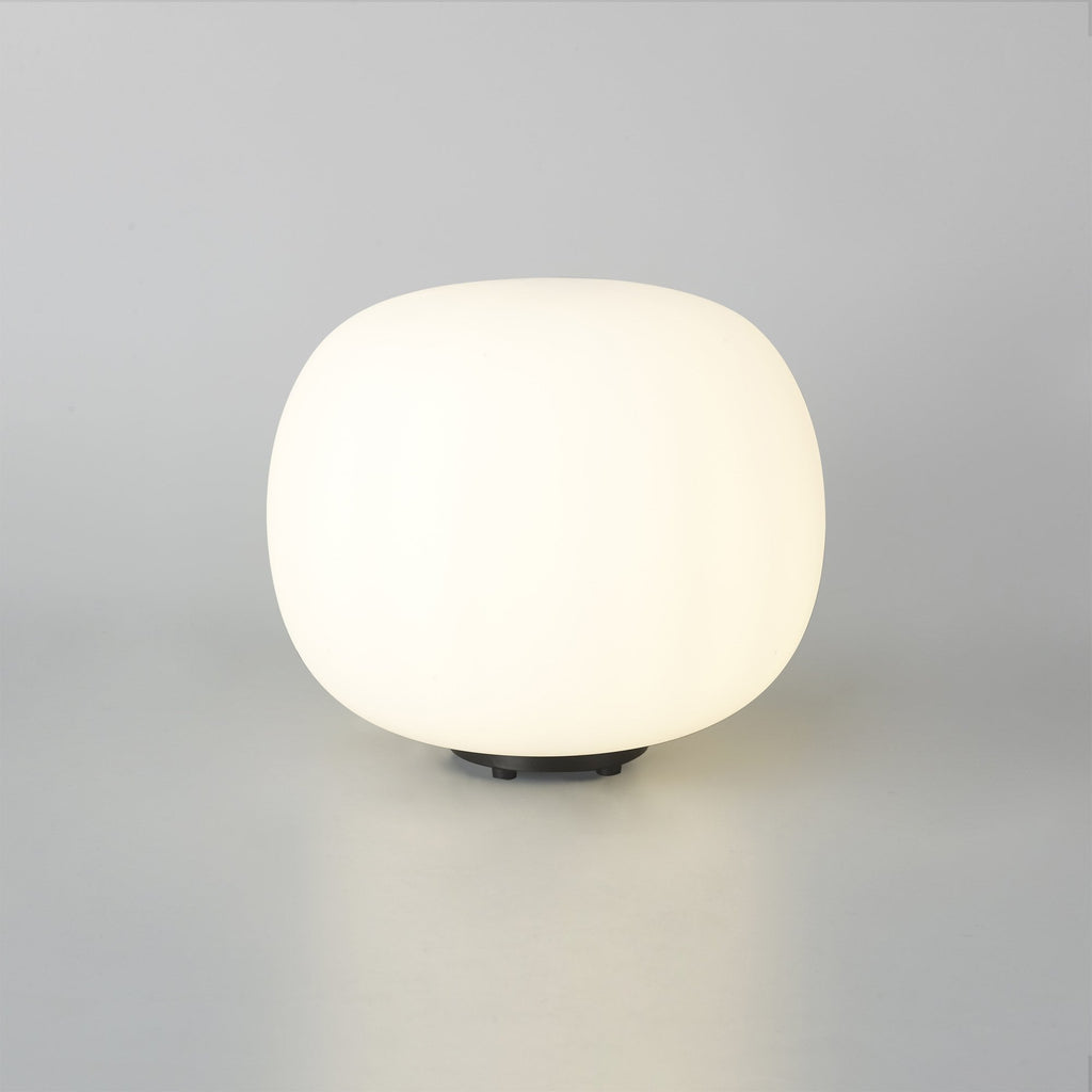 NL86449 Sabus 1 Light Table Lamp Matt Black Frosted White