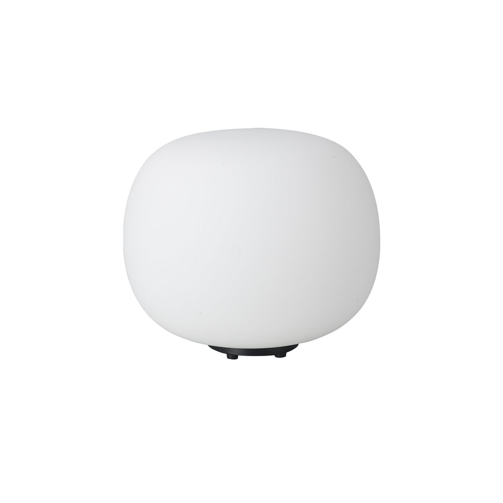 NL86449 Sabus 1 Light Table Lamp Matt Black Frosted White