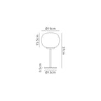 NL86459 Sabus 1 Light Table Lamp Matt Black Frosted White