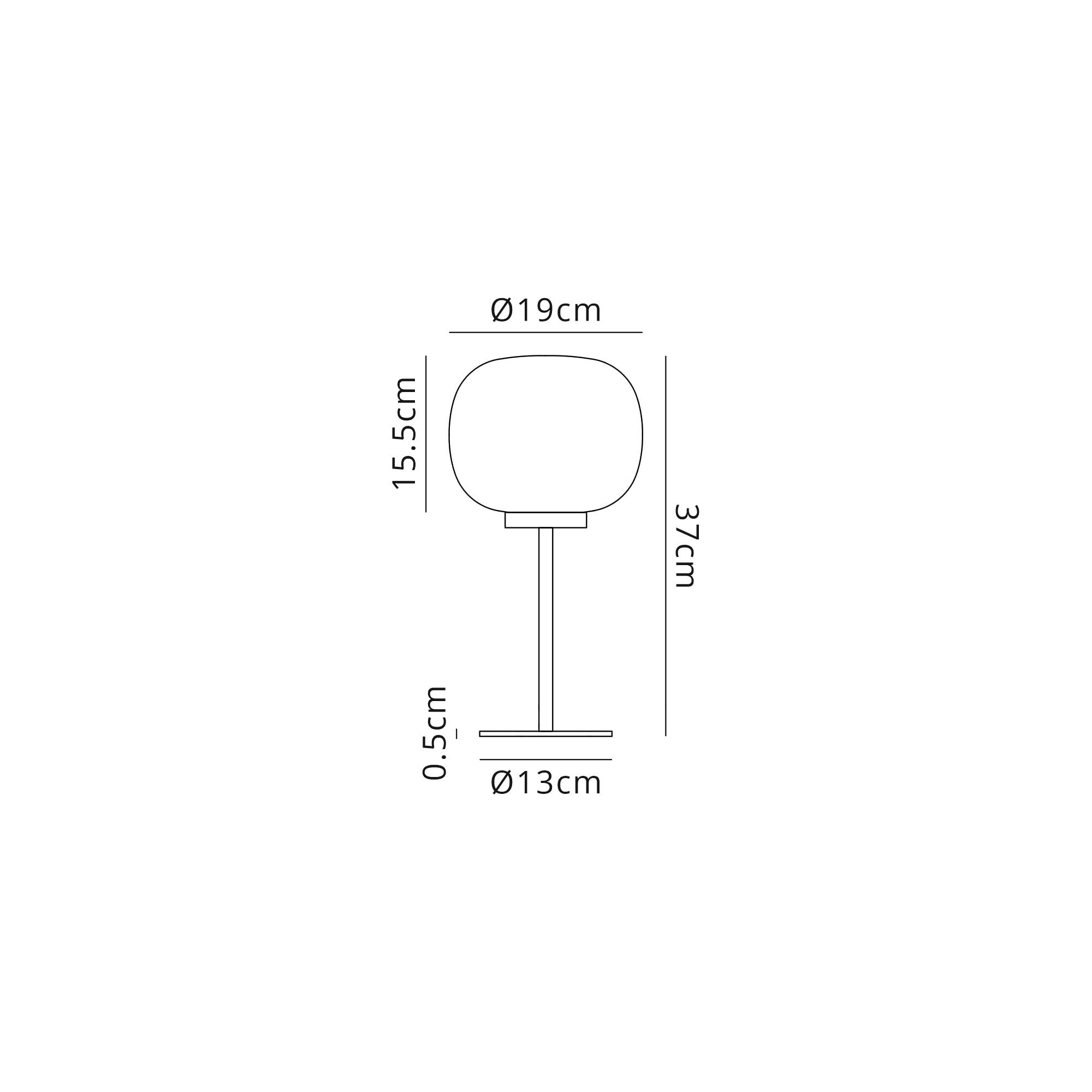 NL86459 Sabus 1 Light Table Lamp Matt Black Frosted White