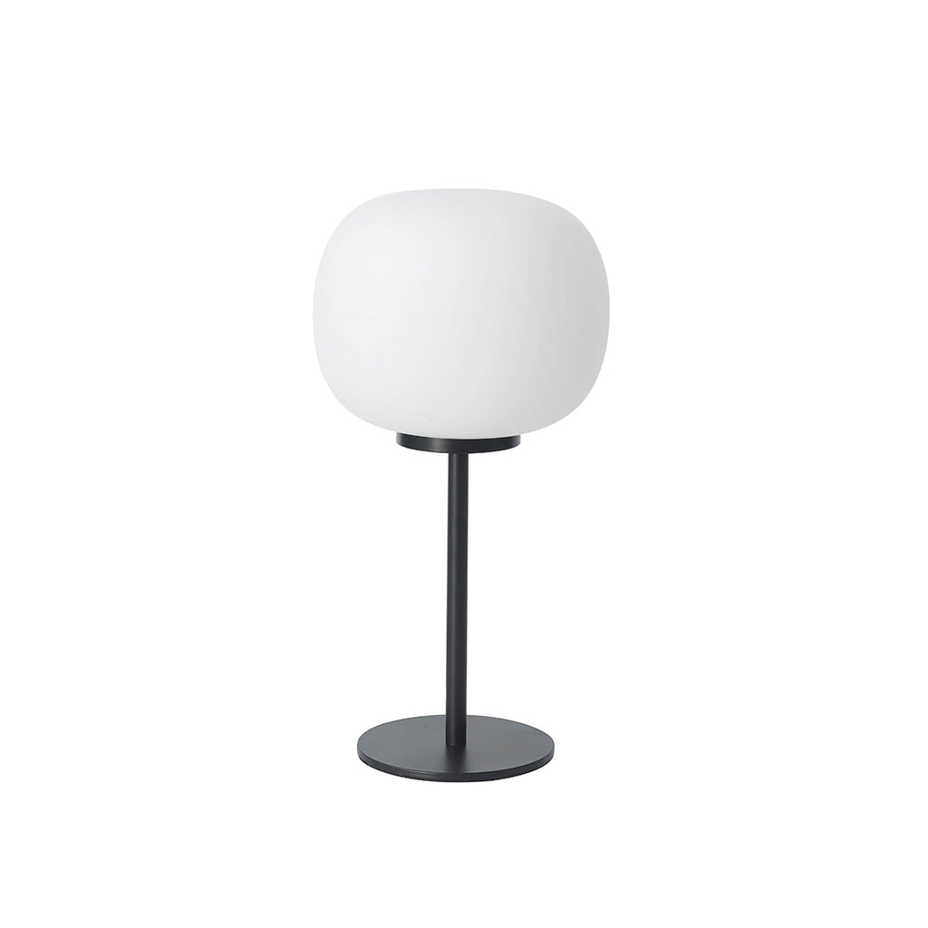 NL86459 Sabus 1 Light Table Lamp Matt Black Frosted White