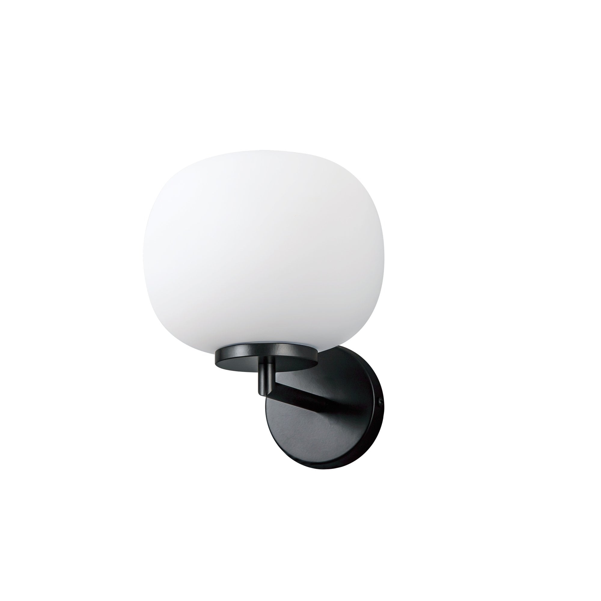 NL86479 Sabus 1 Light Wall Light Matt Black Frosted White