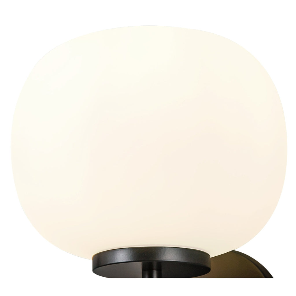 NL86479 Sabus 1 Light Wall Light Matt Black Frosted White