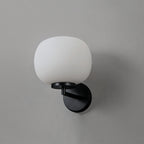 NL86479 Sabus 1 Light Wall Light Matt Black Frosted White