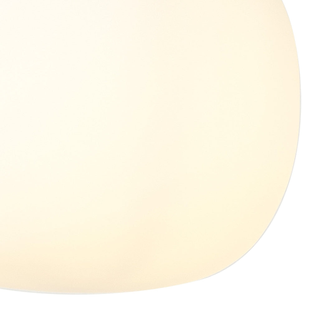 NL86489 Sabus Small Oval Ball Pendant 1 Light E27 Satin Gold Suspension With Frosted White Glass Globe