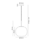 NL86499 Sabus Medium Oval Ball Pendant 1 Light E27 Satin Gold Suspension With Frosted White Glass Globe