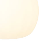NL86499 Sabus Medium Oval Ball Pendant 1 Light E27 Satin Gold Suspension With Frosted White Glass Globe
