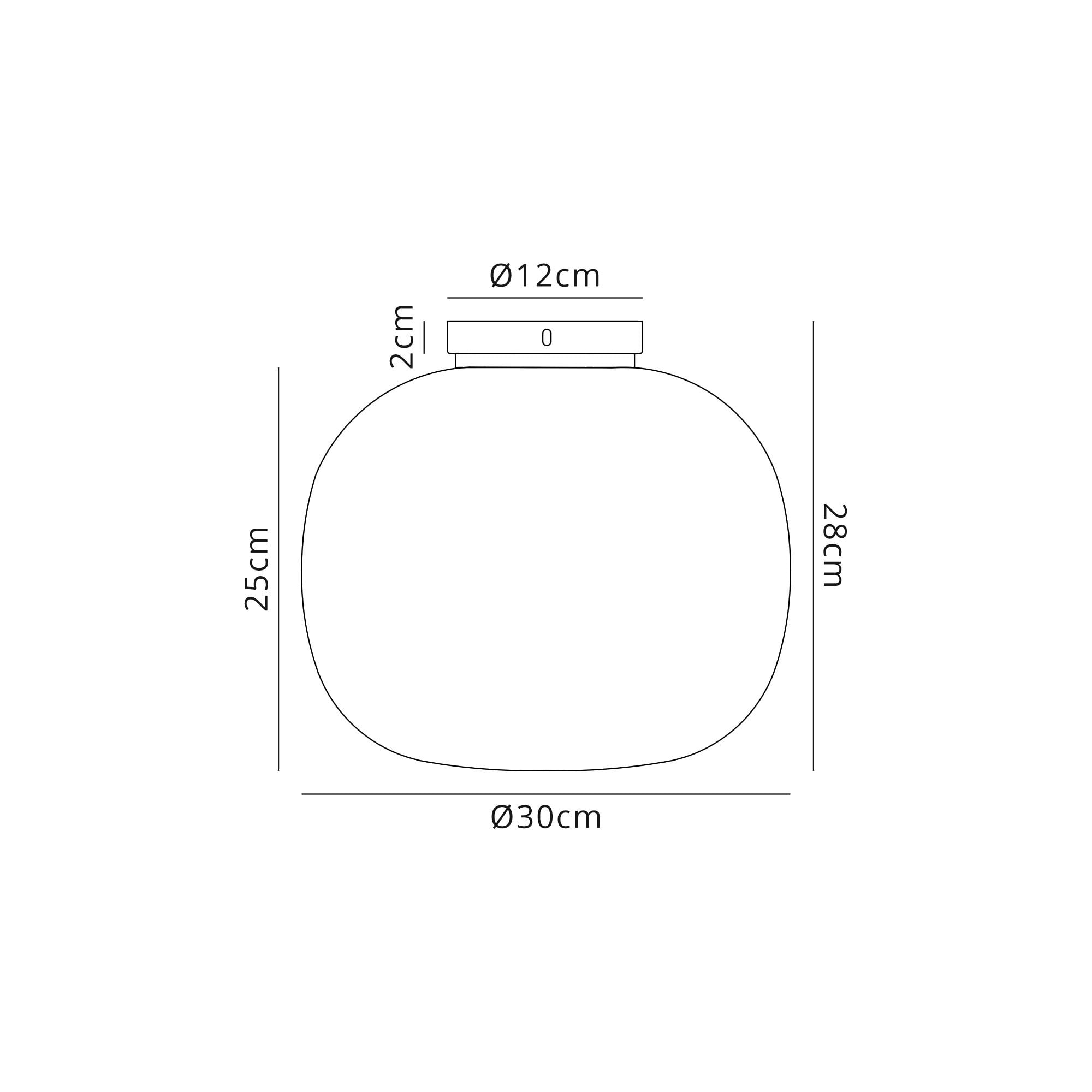 NL86519 Sabus 1 Light Flush Ceiling Light Satin Gold Frosted White