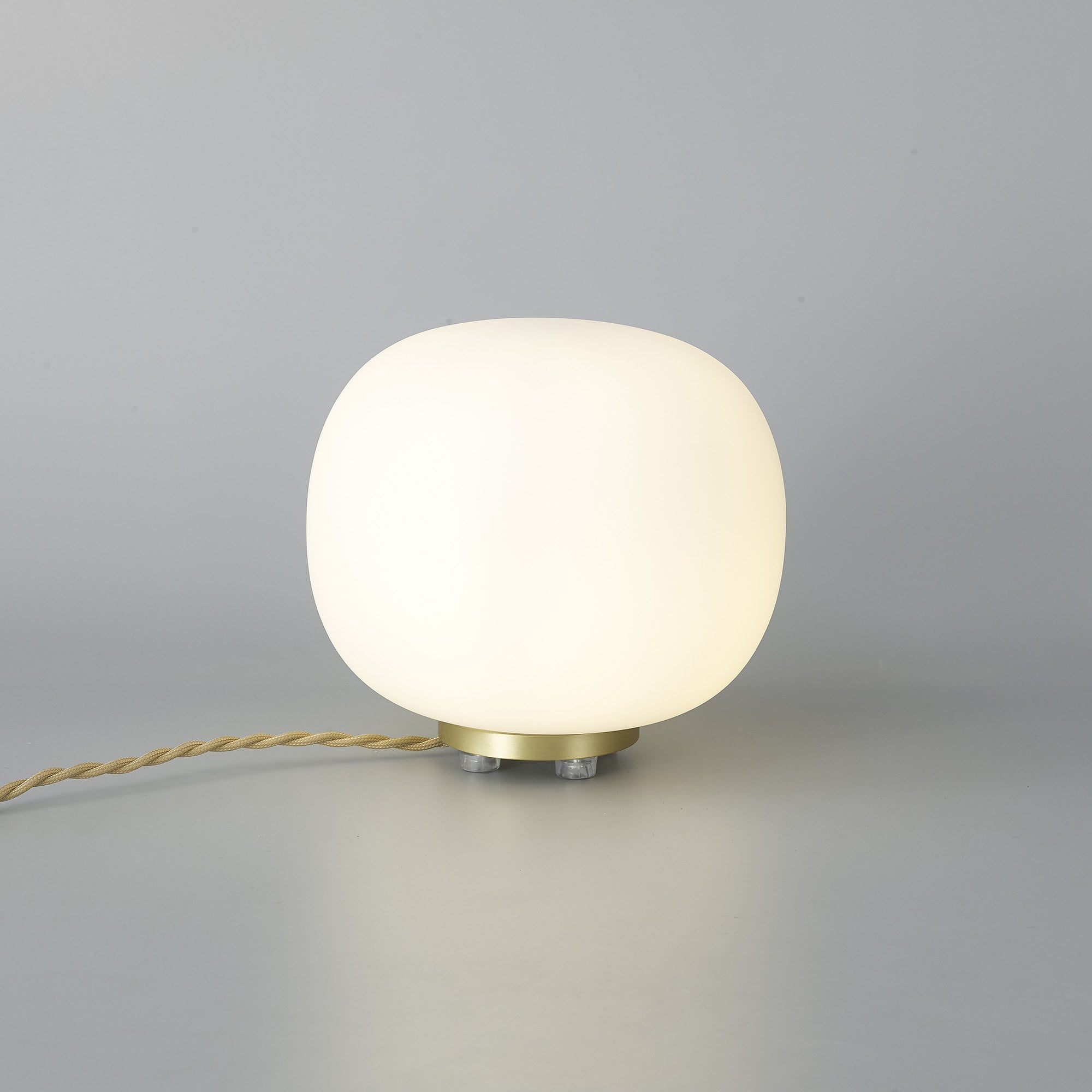 NL86529 Sabus 1 Light Table Lamp Satin Gold Frosted White