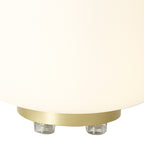 NL86529 Sabus 1 Light Table Lamp Satin Gold Frosted White