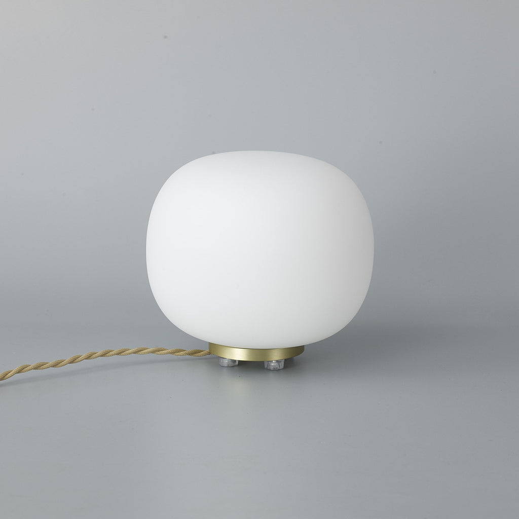 NL86529 Sabus 1 Light Table Lamp Satin Gold Frosted White