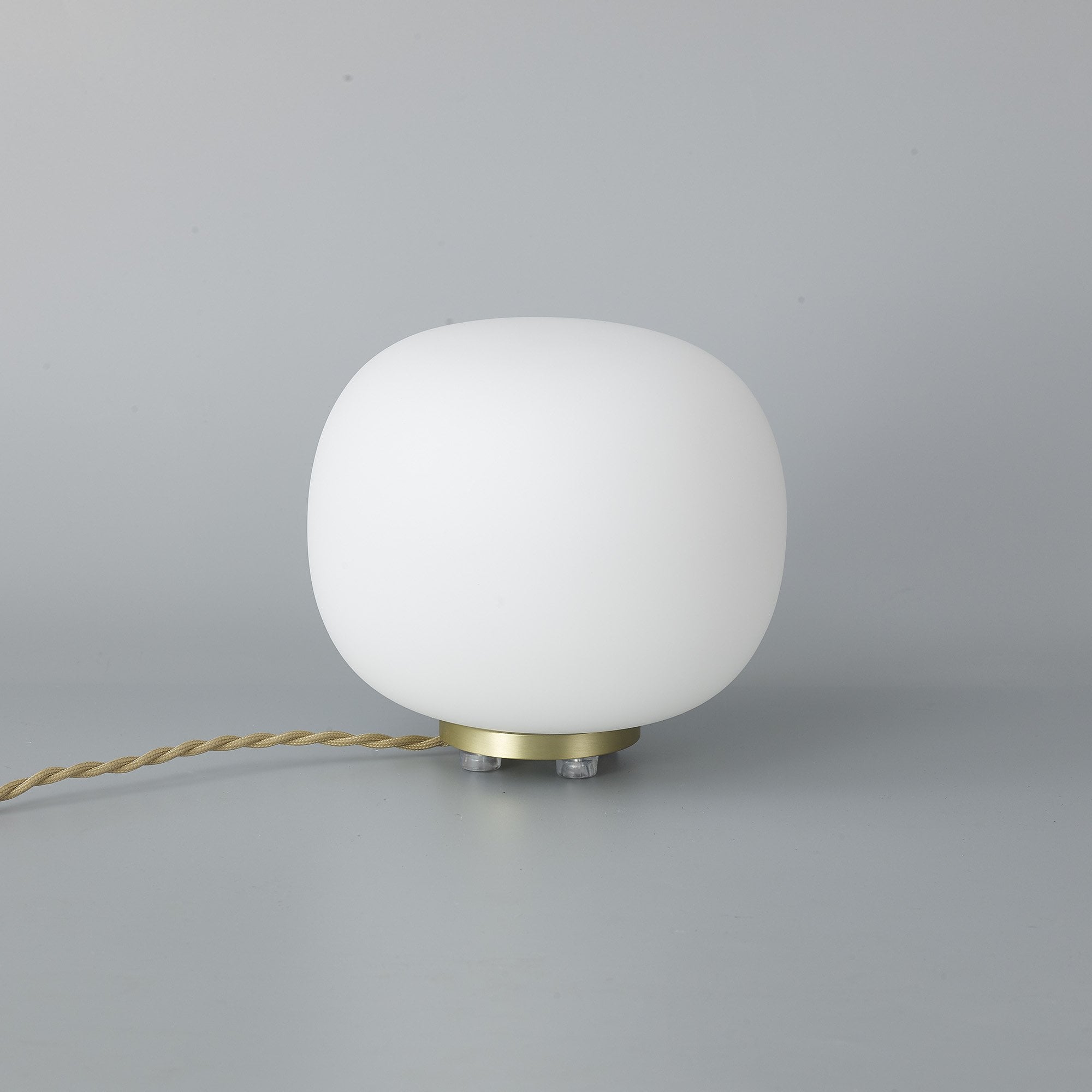 NL86529 Sabus 1 Light Table Lamp Satin Gold Frosted White