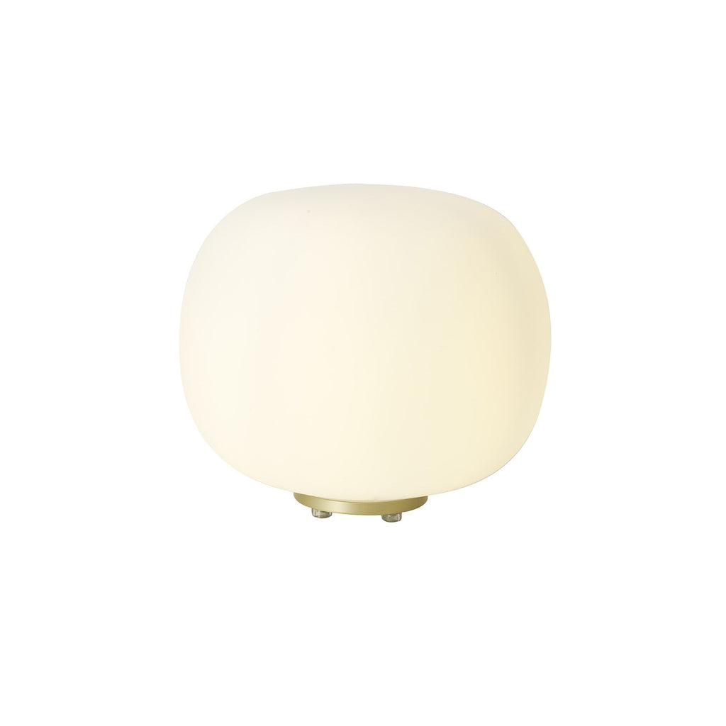 NL86539 Sabus 1 Light Table Lamp Satin Gold Frosted White