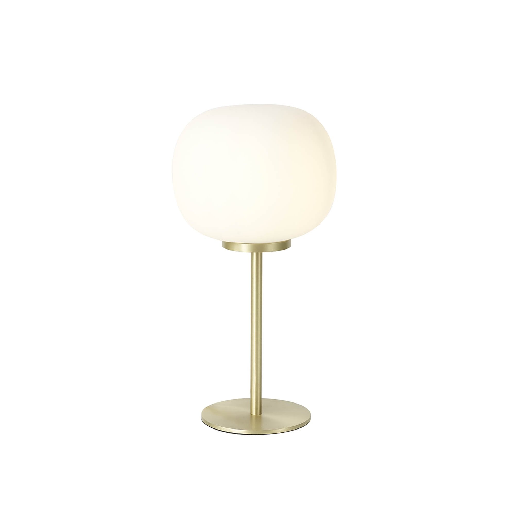 NL86549 Sabus 1 Light Table Lamp Satin Gold Frosted White