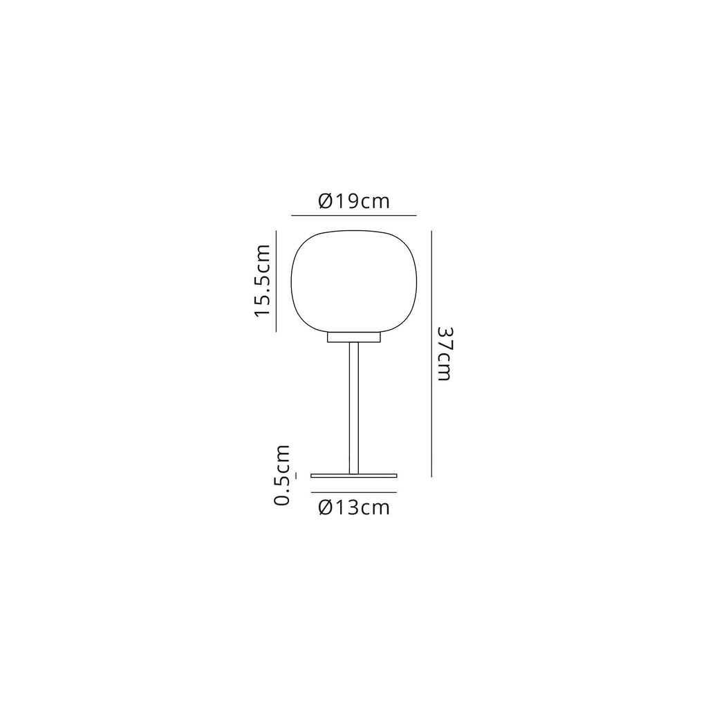 NL86549 Sabus 1 Light Table Lamp Satin Gold Frosted White