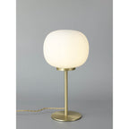 NL86549 Sabus 1 Light Table Lamp Satin Gold Frosted White
