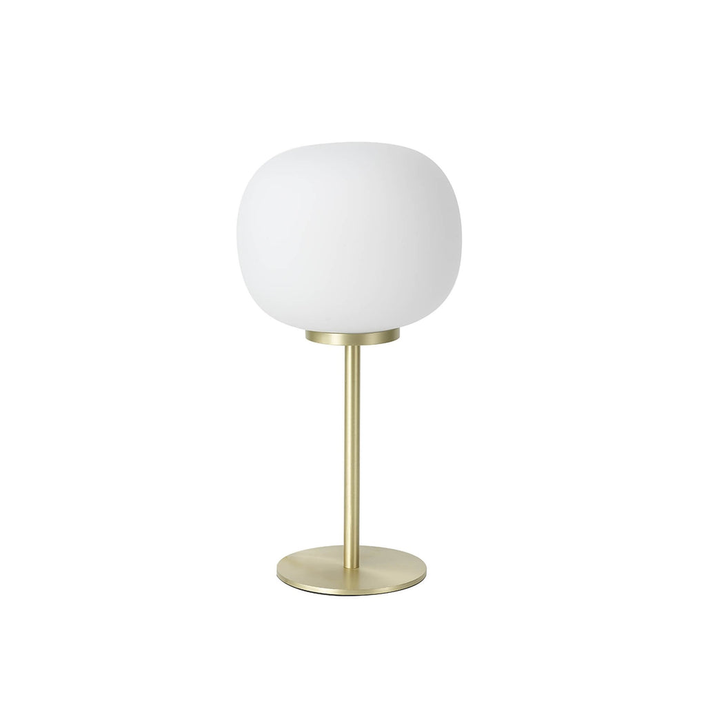 NL86549 Sabus 1 Light Table Lamp Satin Gold Frosted White