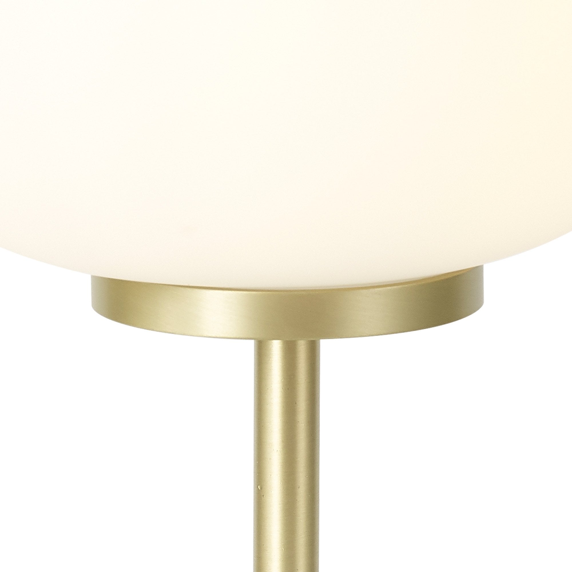 NL86549 Sabus 1 Light Table Lamp Satin Gold Frosted White