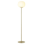 NL86559 Sabus 1 Light Floor Lamp Satin Gold Frosted White