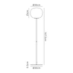 NL86559 Sabus 1 Light Floor Lamp Satin Gold Frosted White