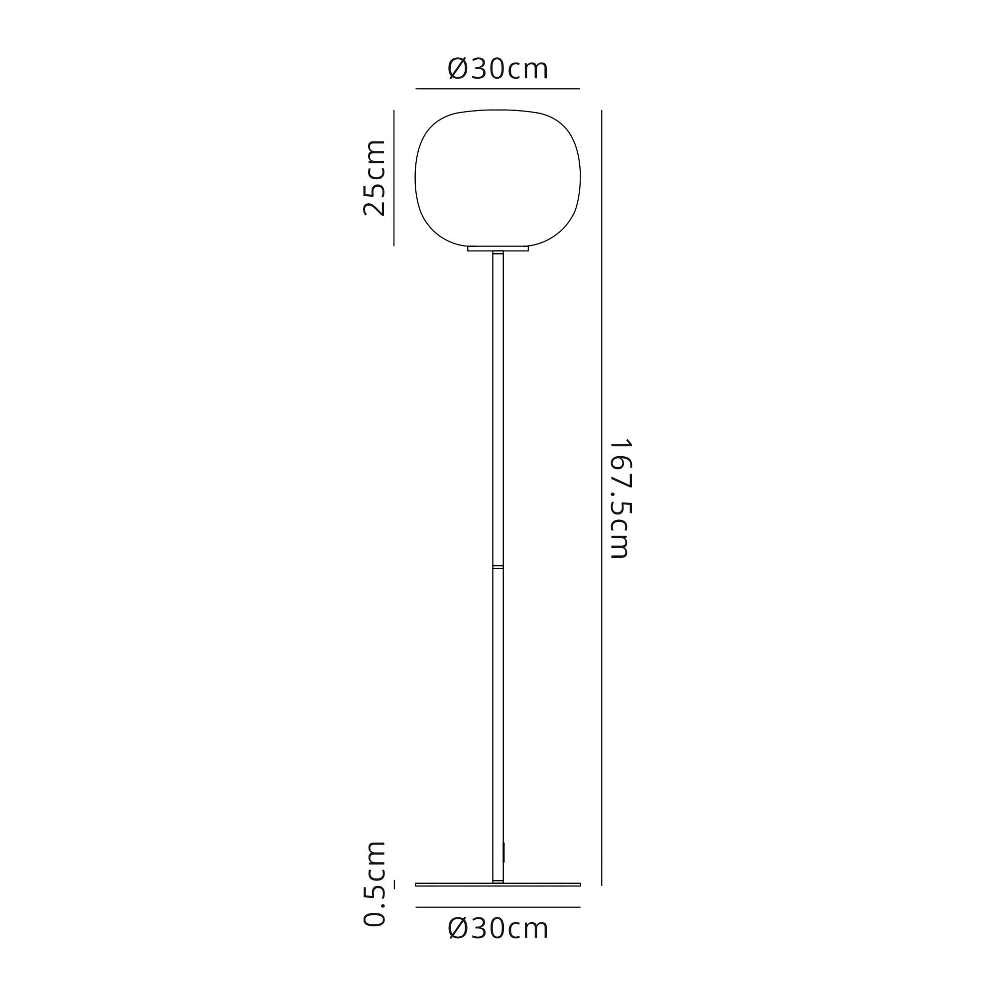 NL86559 Sabus 1 Light Floor Lamp Satin Gold Frosted White