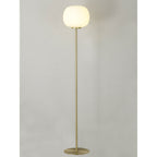 NL86559 Sabus 1 Light Floor Lamp Satin Gold Frosted White