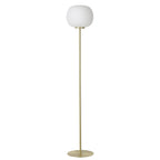 NL86559 Sabus 1 Light Floor Lamp Satin Gold Frosted White